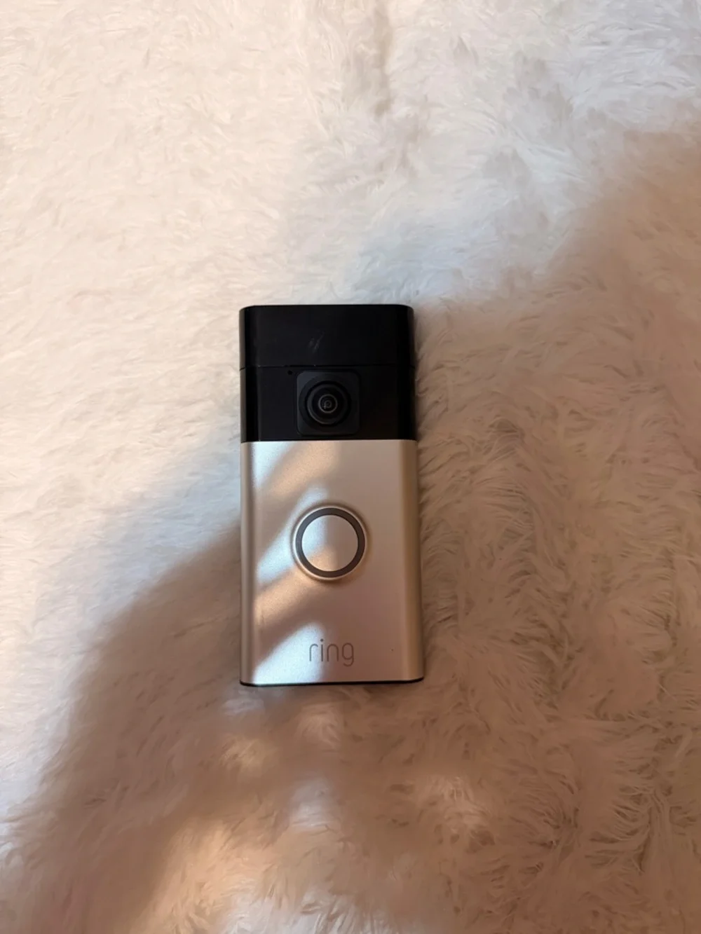 Ring Doorbell in Silver and Black